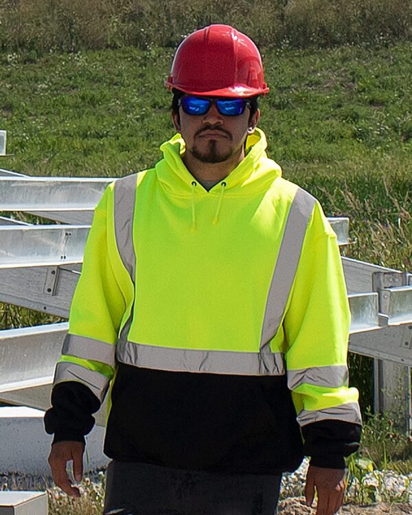 Unisex Hi-Vis Hooded Sweatshirt