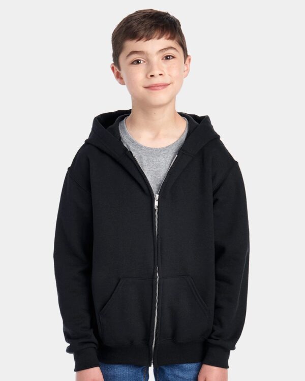 Youth NuBlend® Full-Zip Hooded Sweatshirt