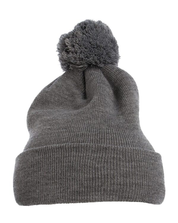 Pom-Pom Cuffed Knit Beanie