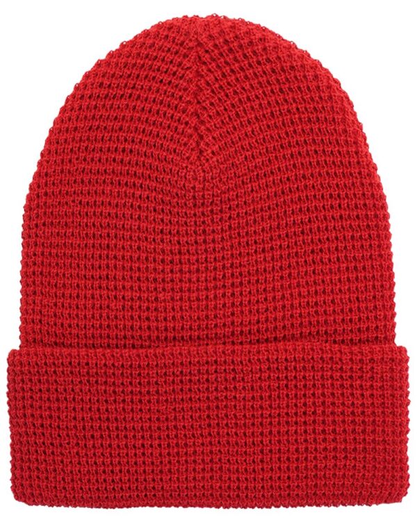 Waffle Cuffed Knit Beanie